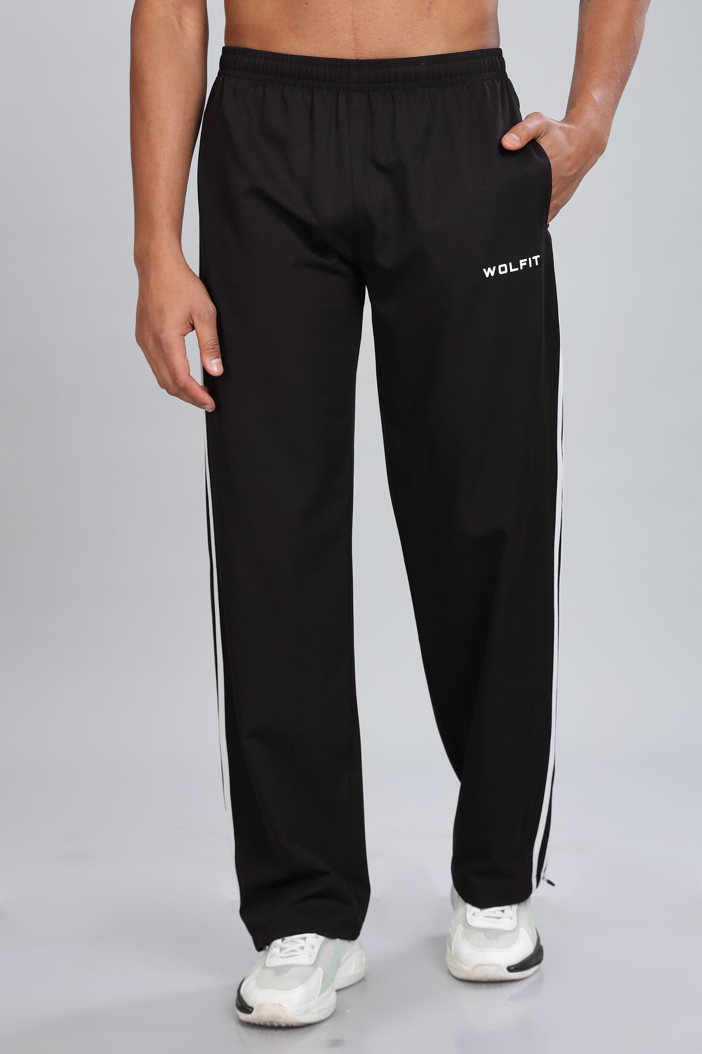 Retro Bootcut Trackpant - Black