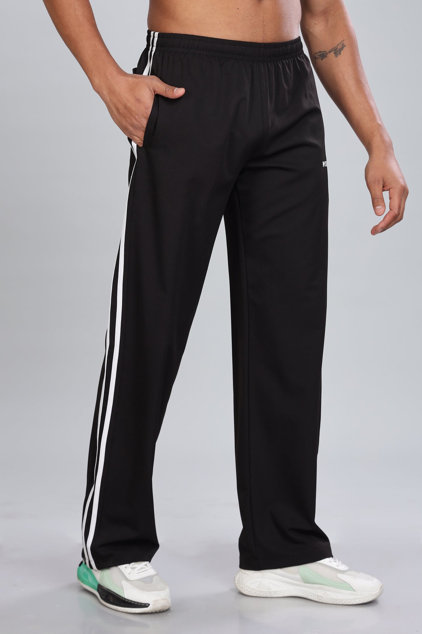 Retro Bootcut Trackpant - Black