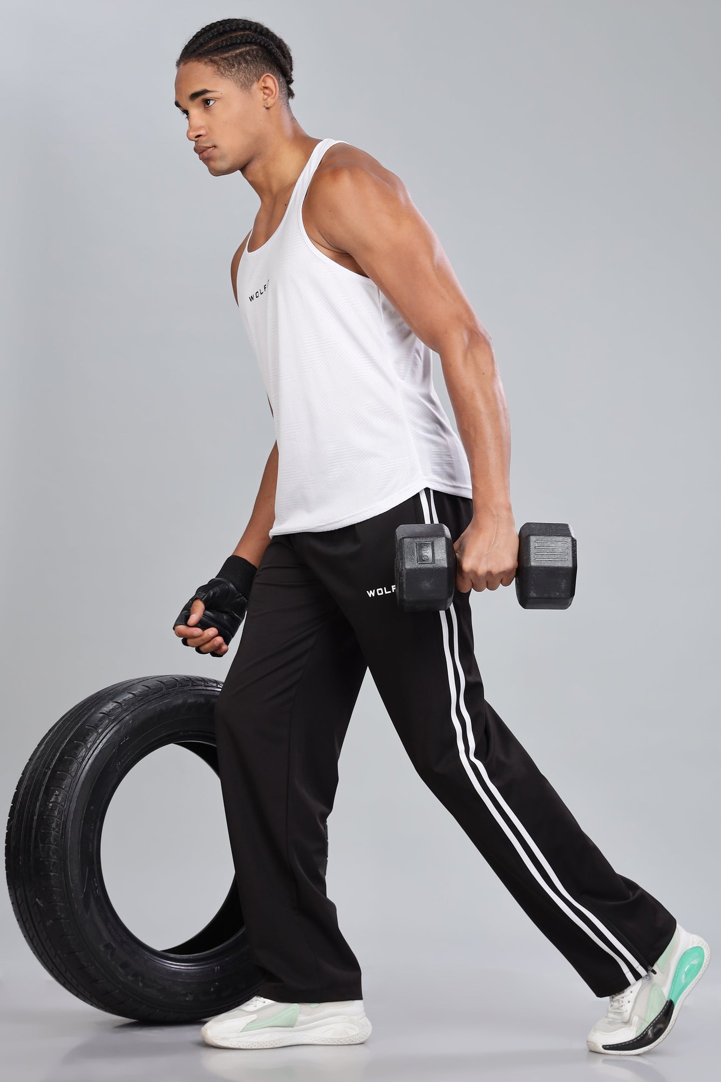 Retro Bootcut Trackpant - Black