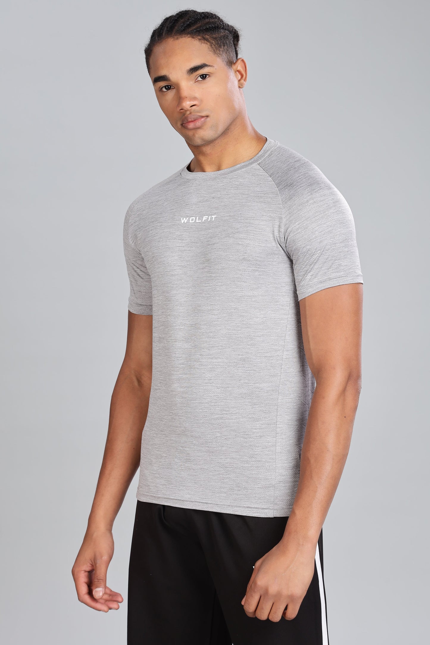 Vital Half Sleeve T-shirt - Light Grey