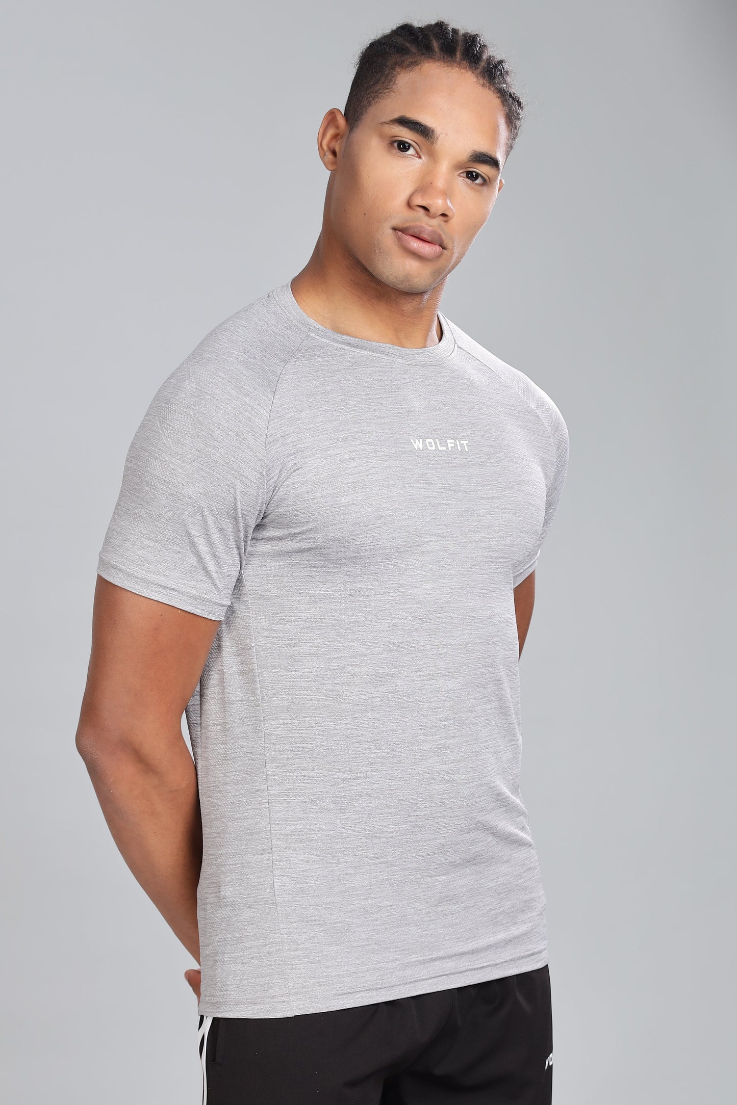 Vital Half Sleeve T-shirt - Light Grey