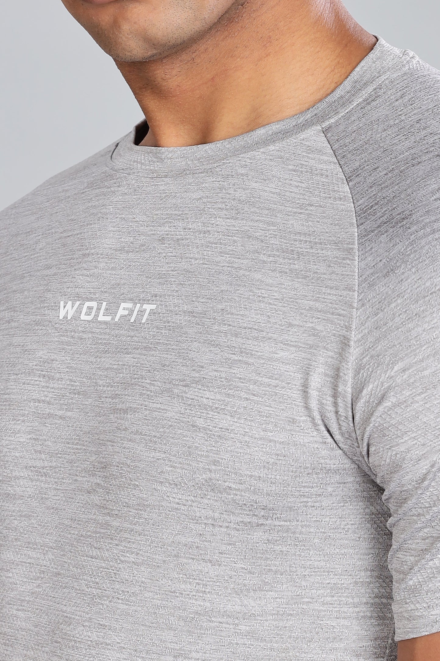 Vital Half Sleeve T-shirt - Light Grey
