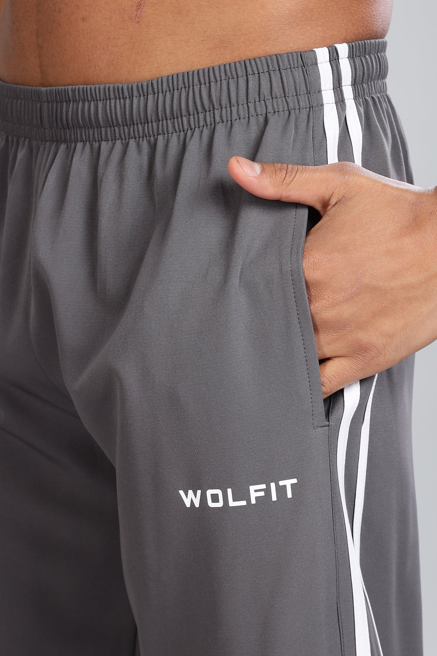 Retro Bootcut Trackpant - Grey