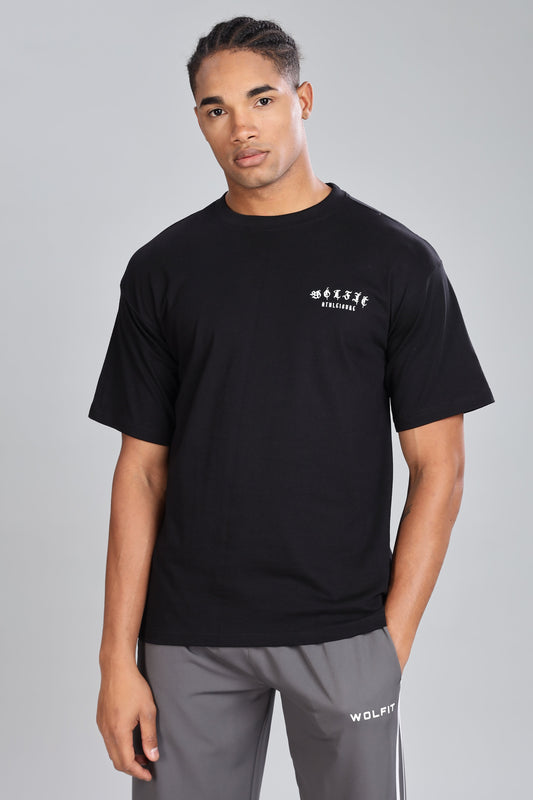 109 Alpha Drip Oversize Tshirt - Black