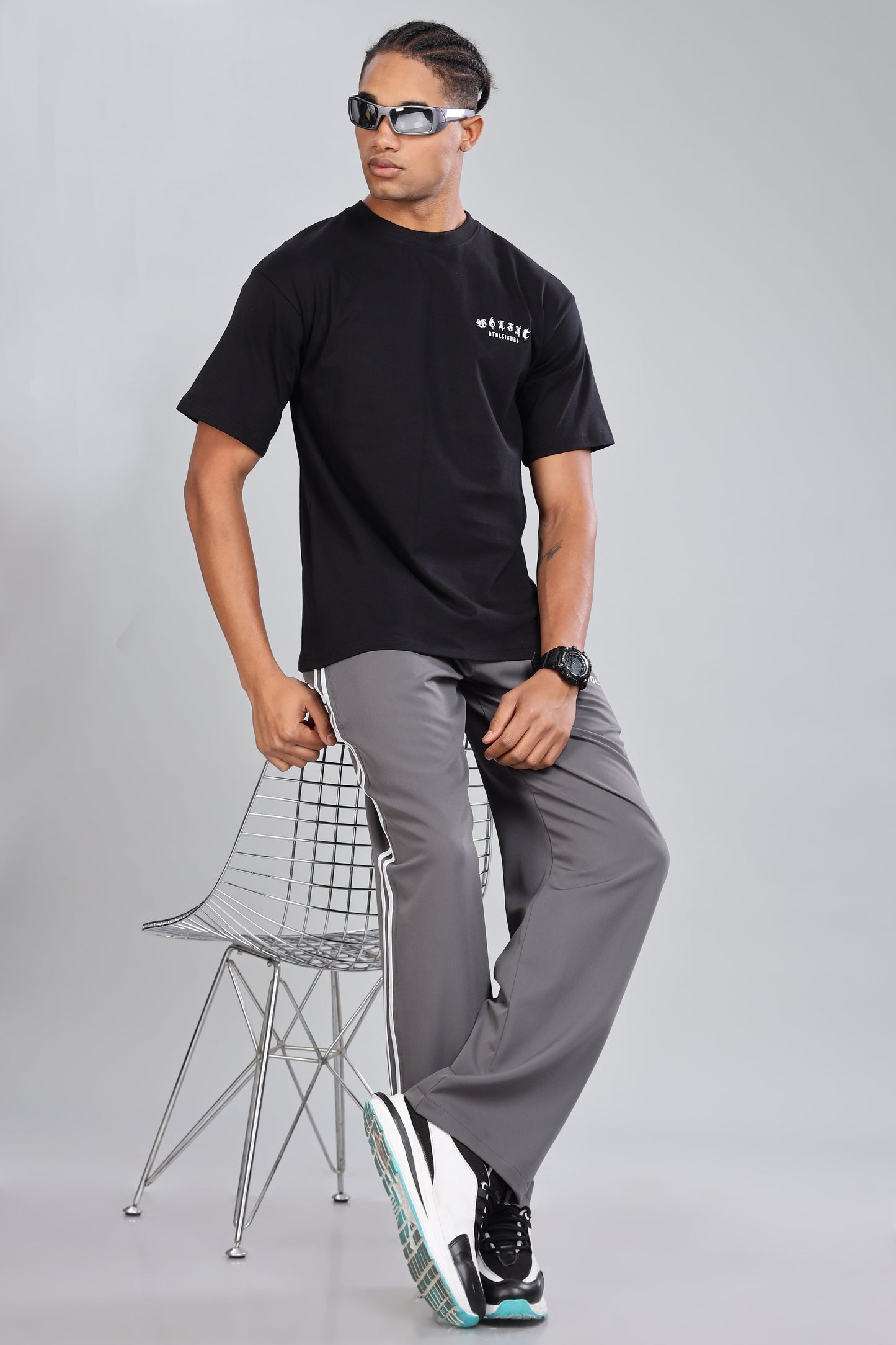 109 Alpha Drip Oversize Tshirt - Black