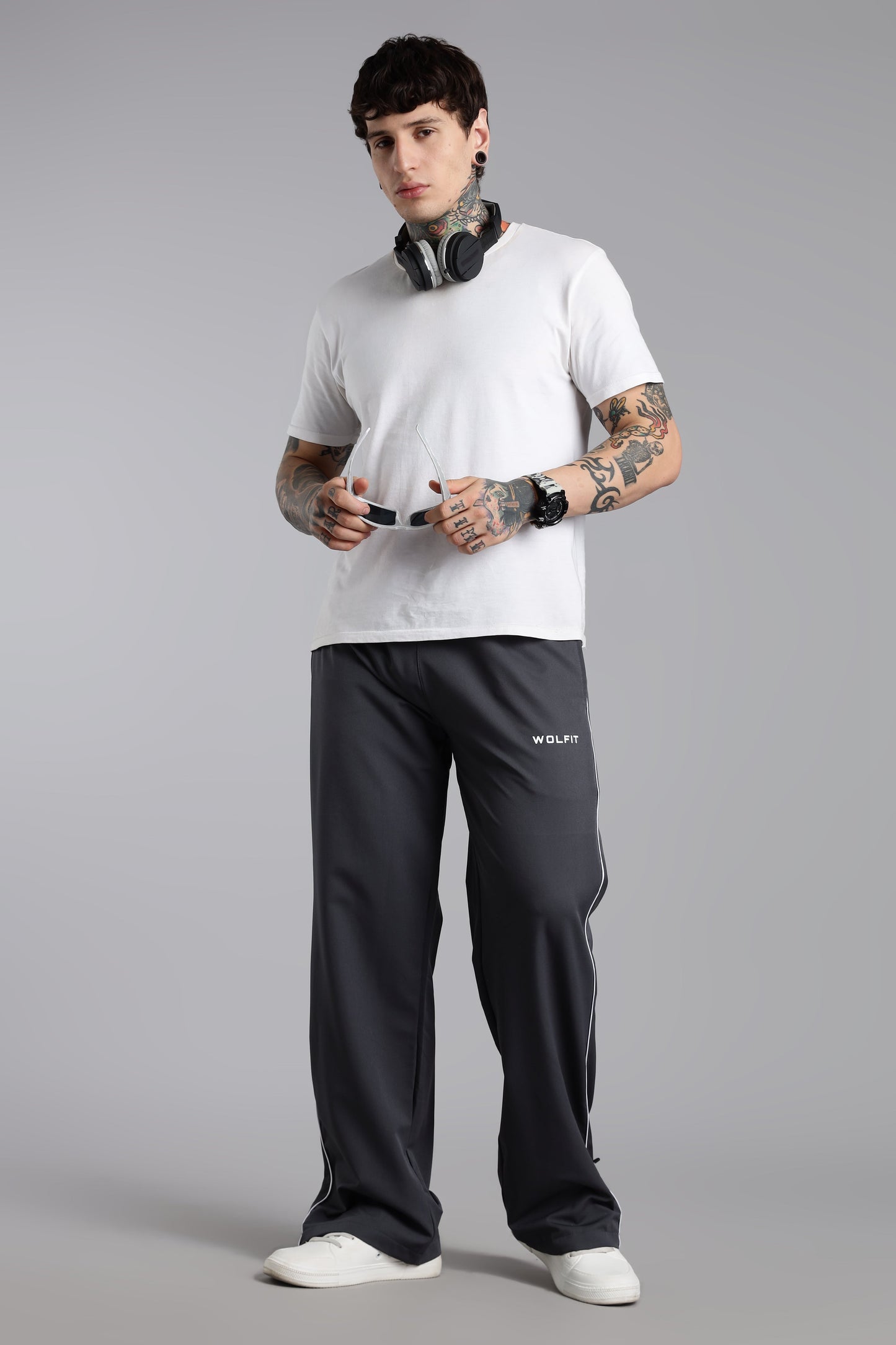 Classic Bootcut Trackpant - Dark Grey