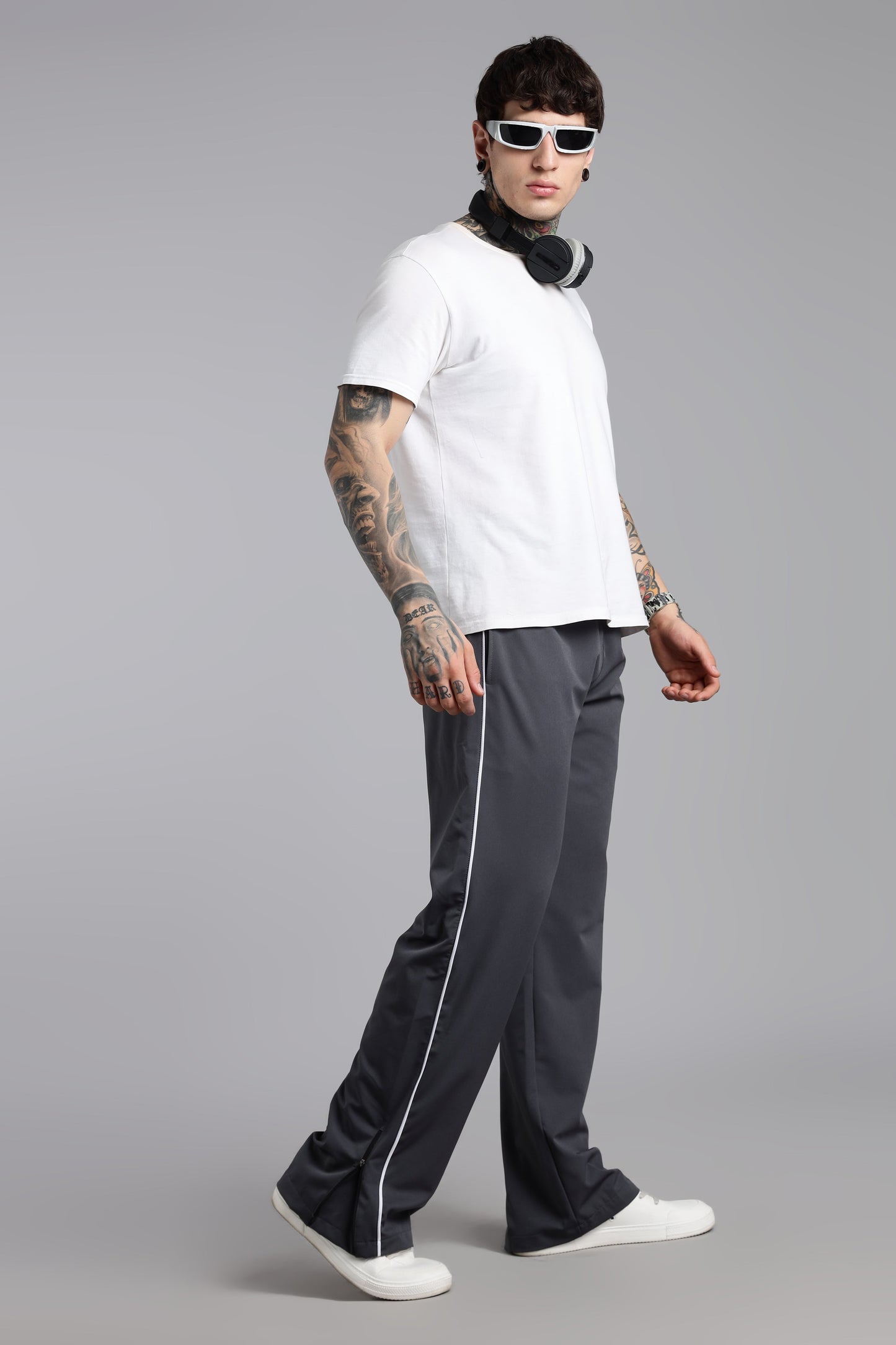 Classic Bootcut Trackpant - Dark Grey