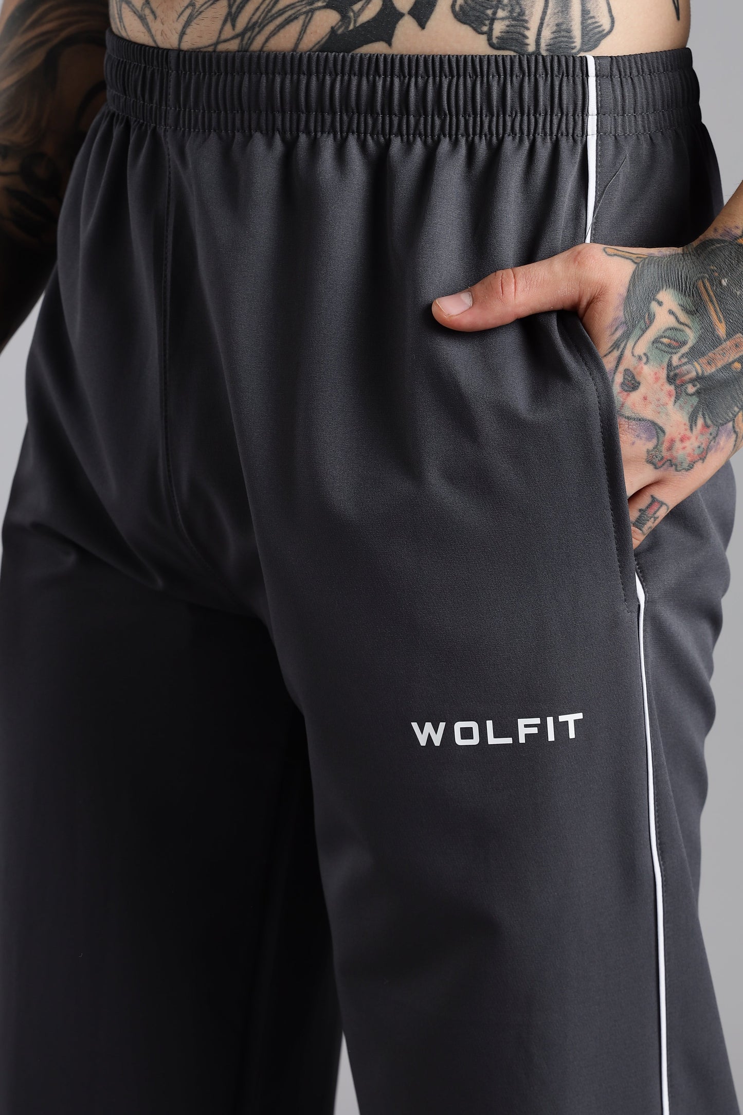 Classic Bootcut Trackpant - Dark Grey