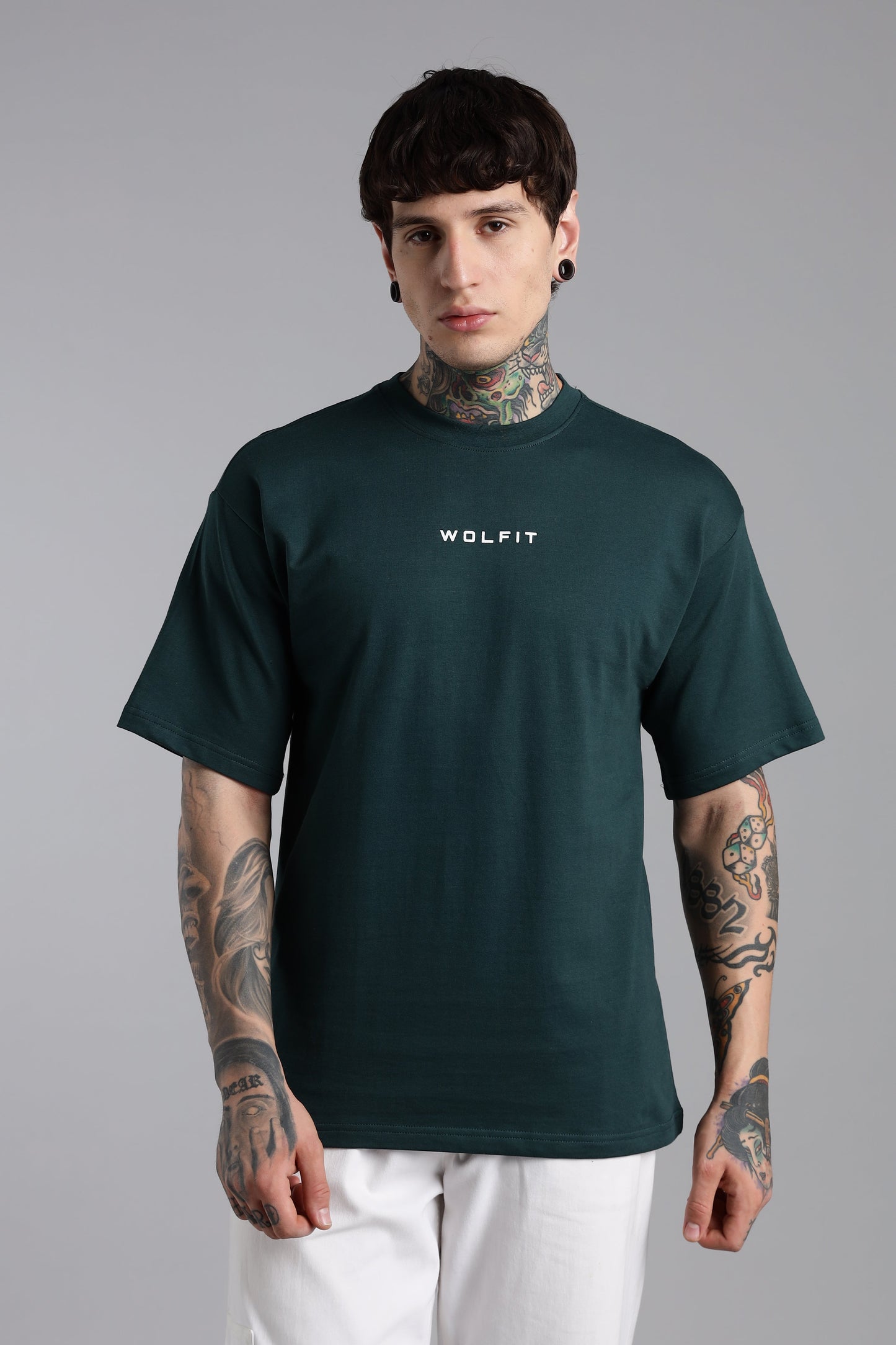 110 Lifting Club Oversize Tshirt - Bottle Green