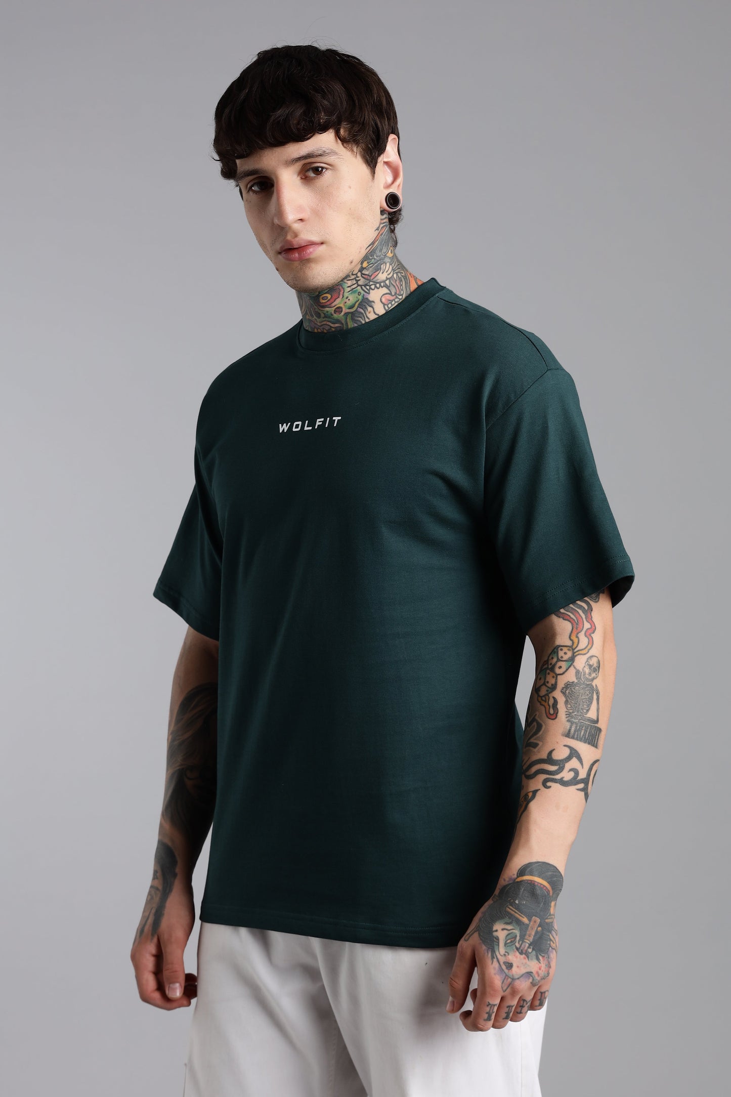 110 Lifting Club Oversize Tshirt - Bottle Green