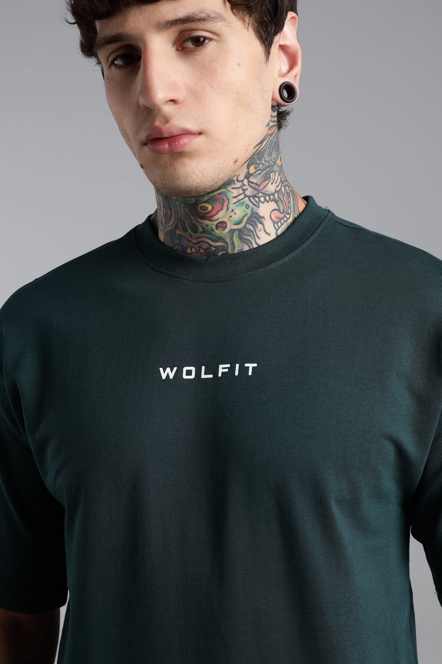 110 Lifting Club Oversize Tshirt - Bottle Green