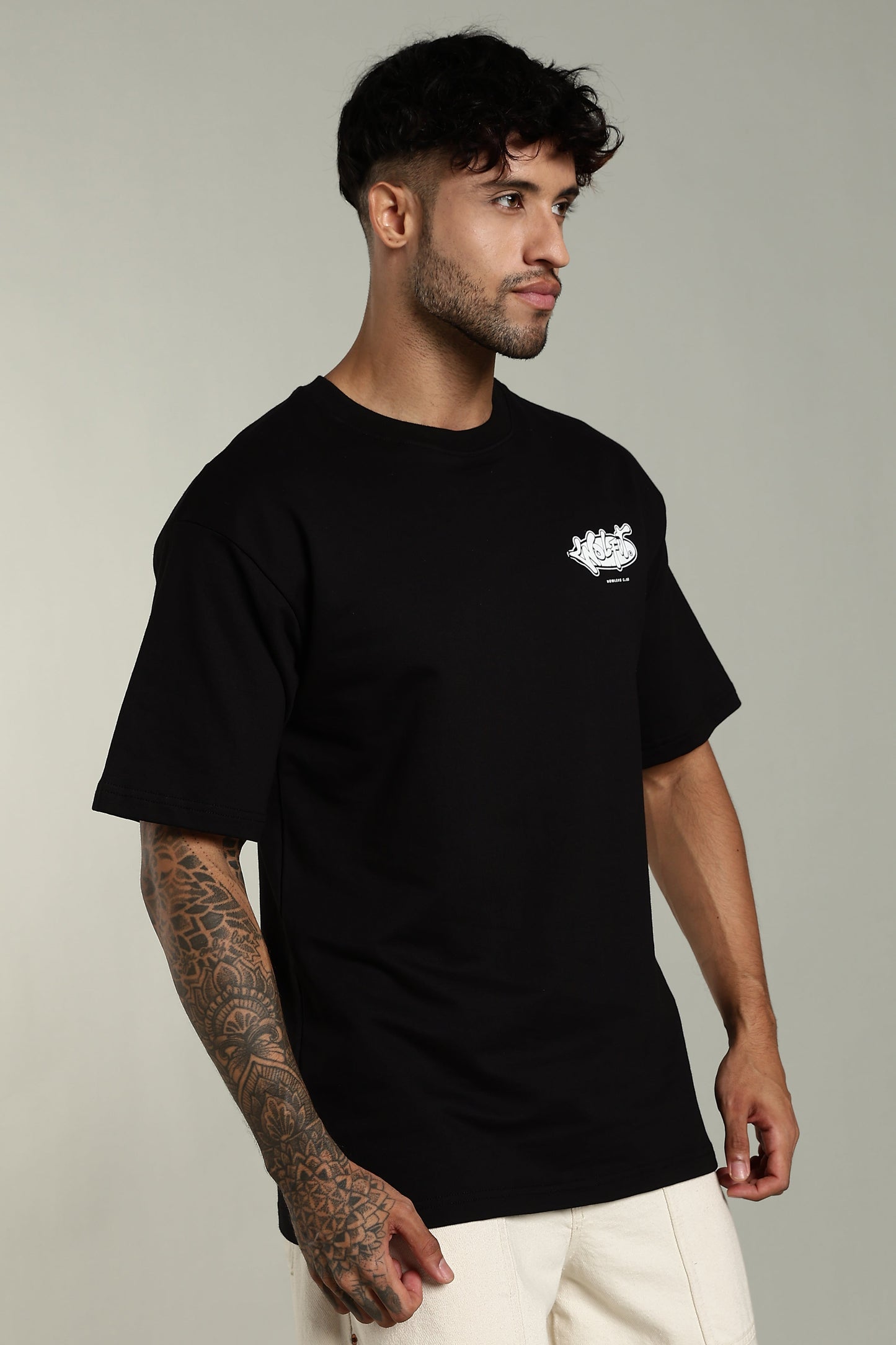 114 WOLFIT POP UP DROP OVERSIZE TSHIRT - LUNAR BLACK