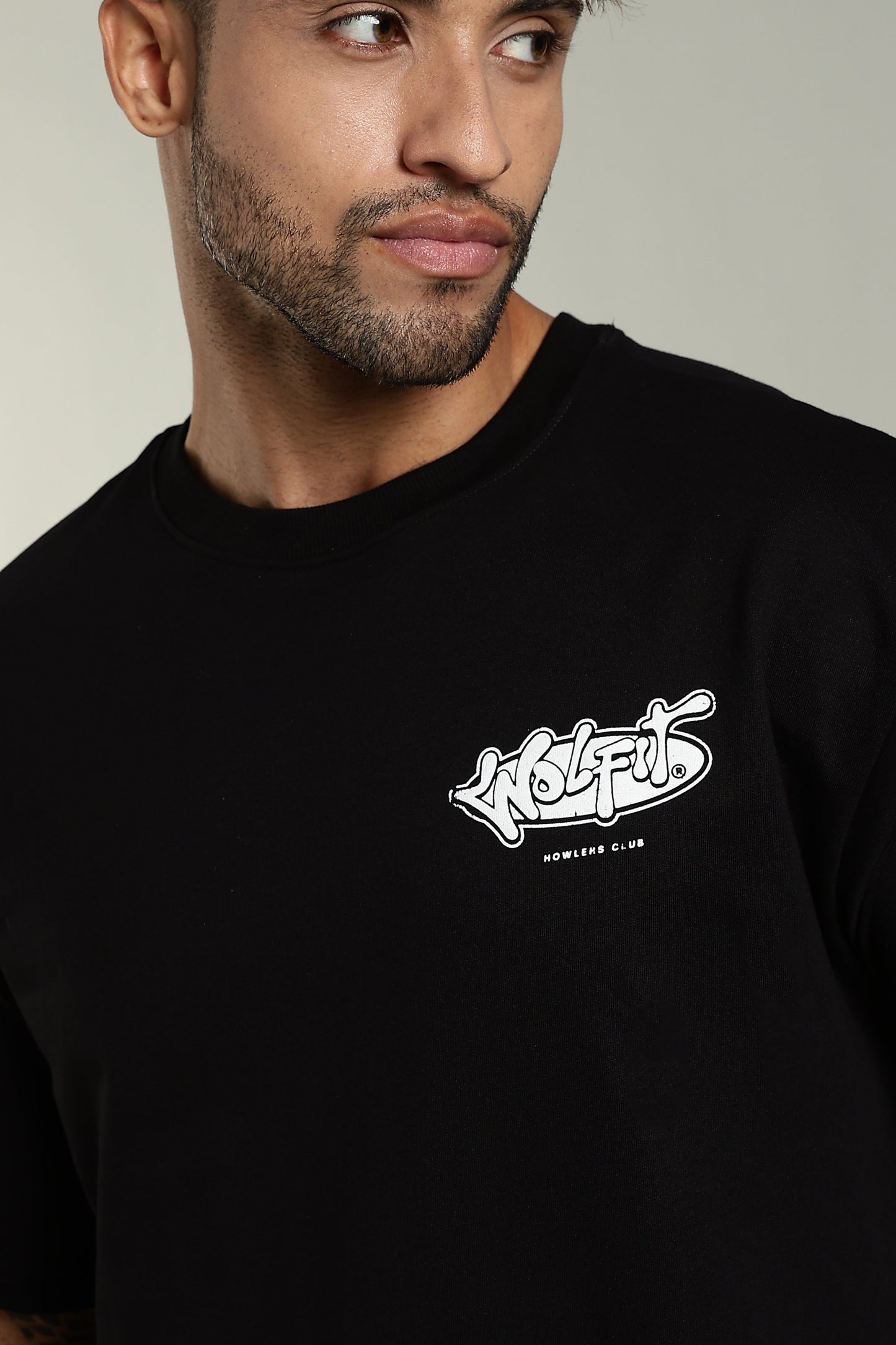 114 WOLFIT POP UP DROP OVERSIZE TSHIRT - LUNAR BLACK