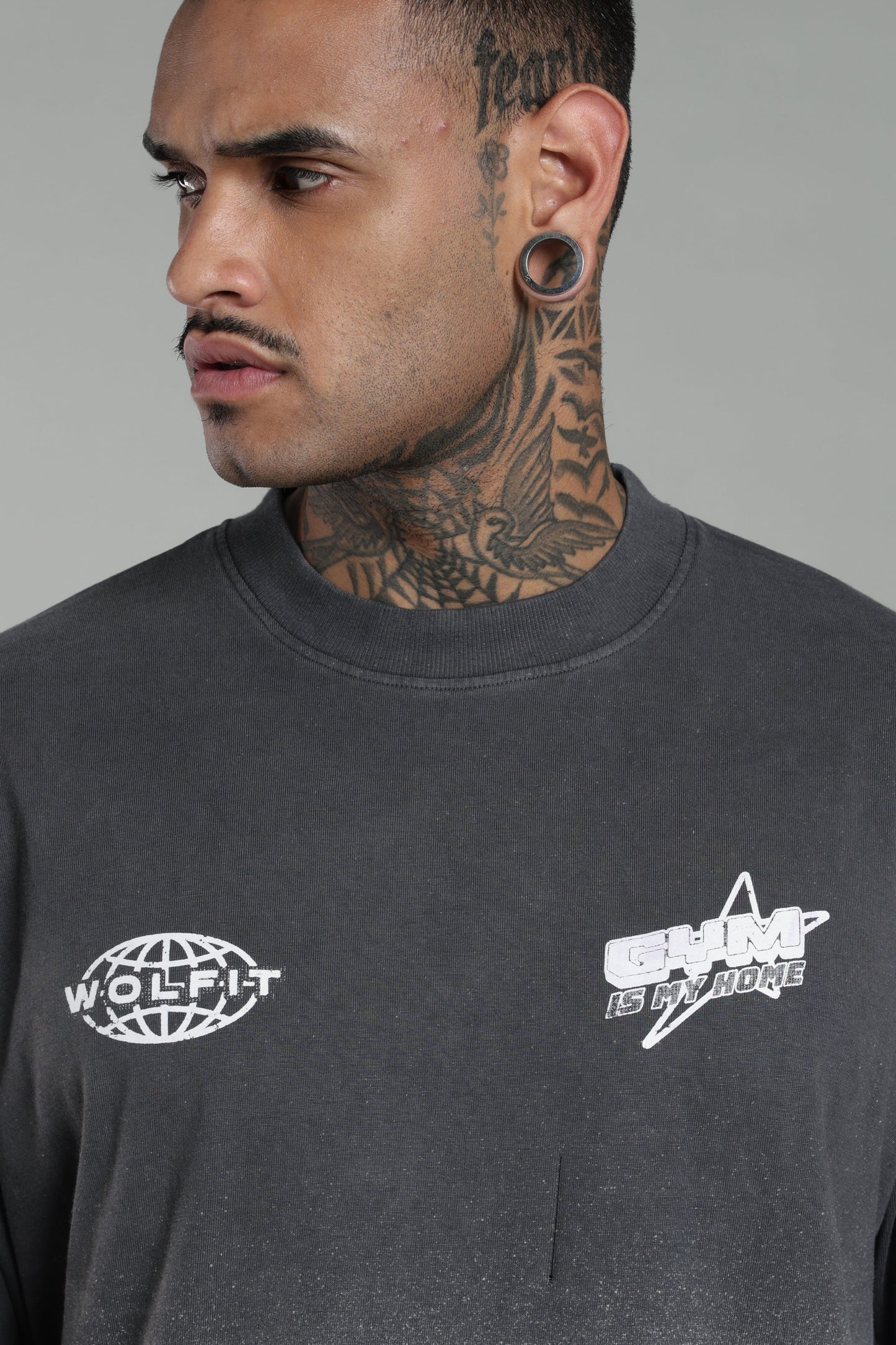 115 FADED WASH OVERSIZE TEE-GREY