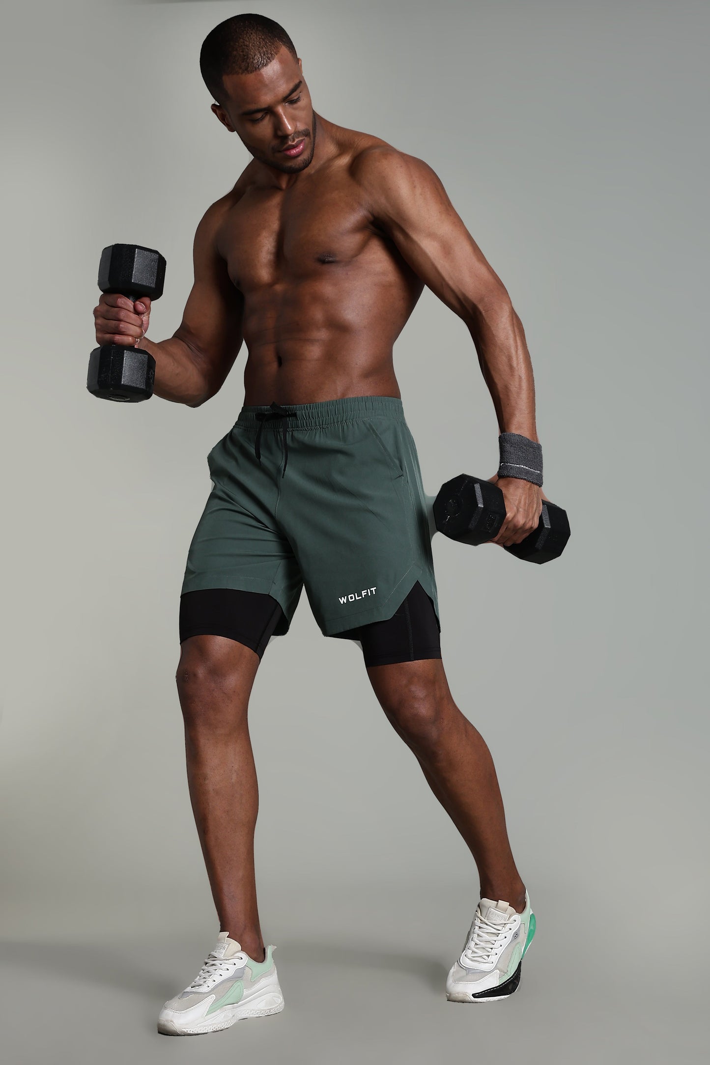 Limitless 2 in 1 6" shorts - Shadow Green