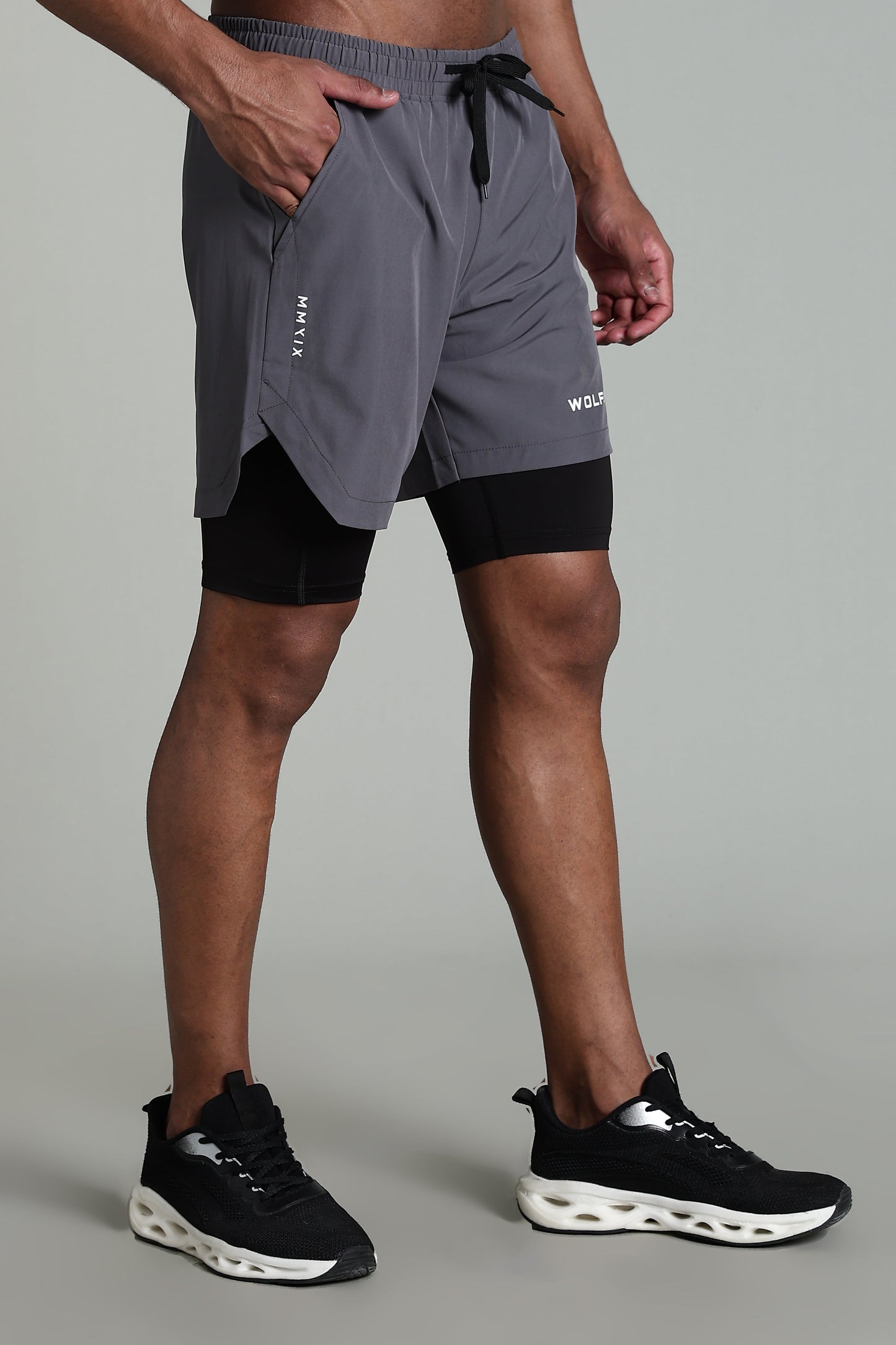 Limitless 2 in 1 6" shorts - Ash grey