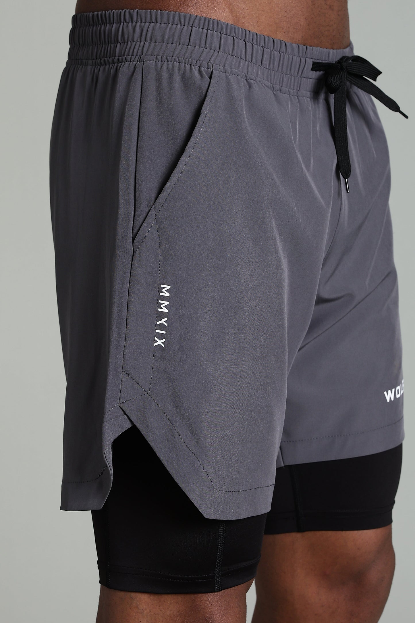 Limitless 2 in 1 6" shorts - Ash grey
