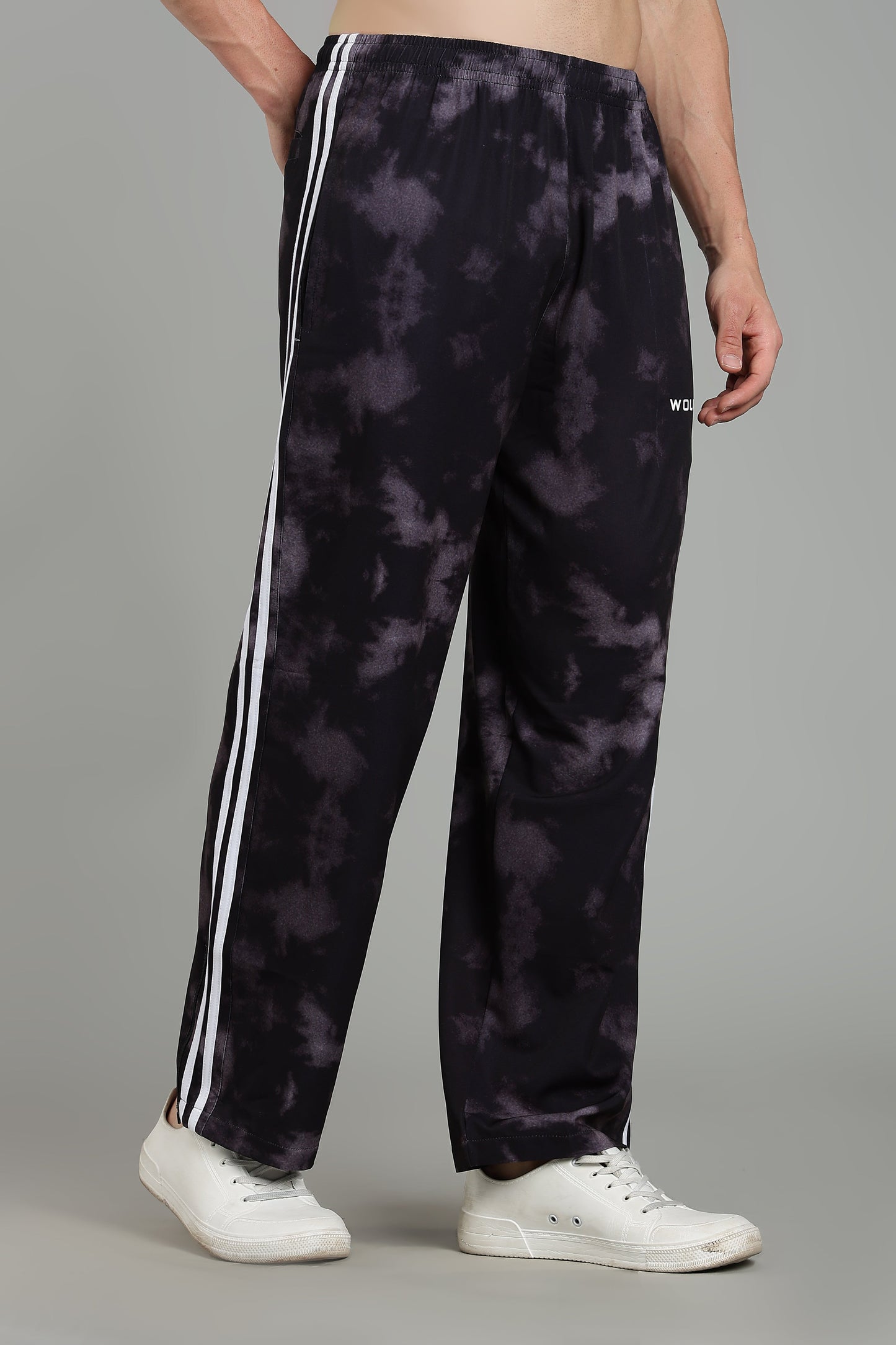 Retro 2.0 Bootcut Trackpant- Black CloudWash