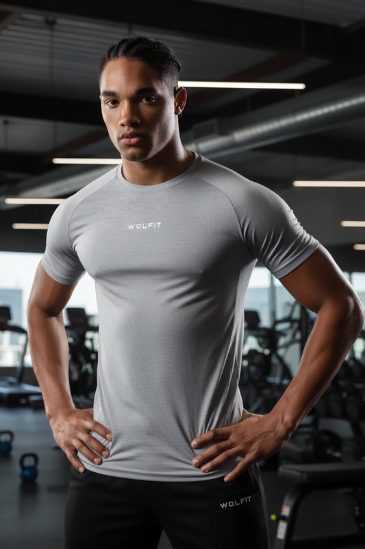 Vital Half Sleeve T-shirt - Light Grey
