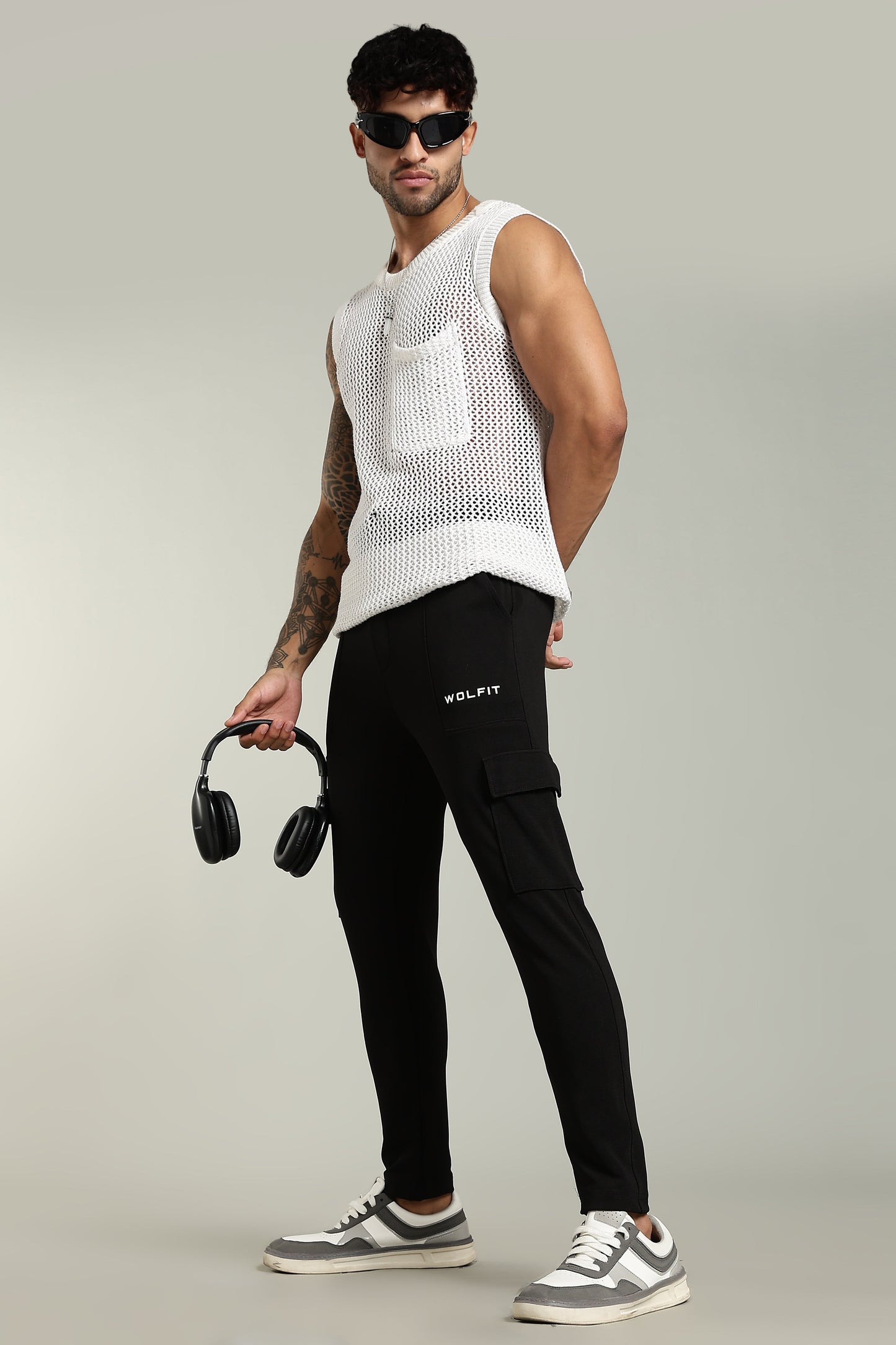 Adonis Cargo Trackpant - Black