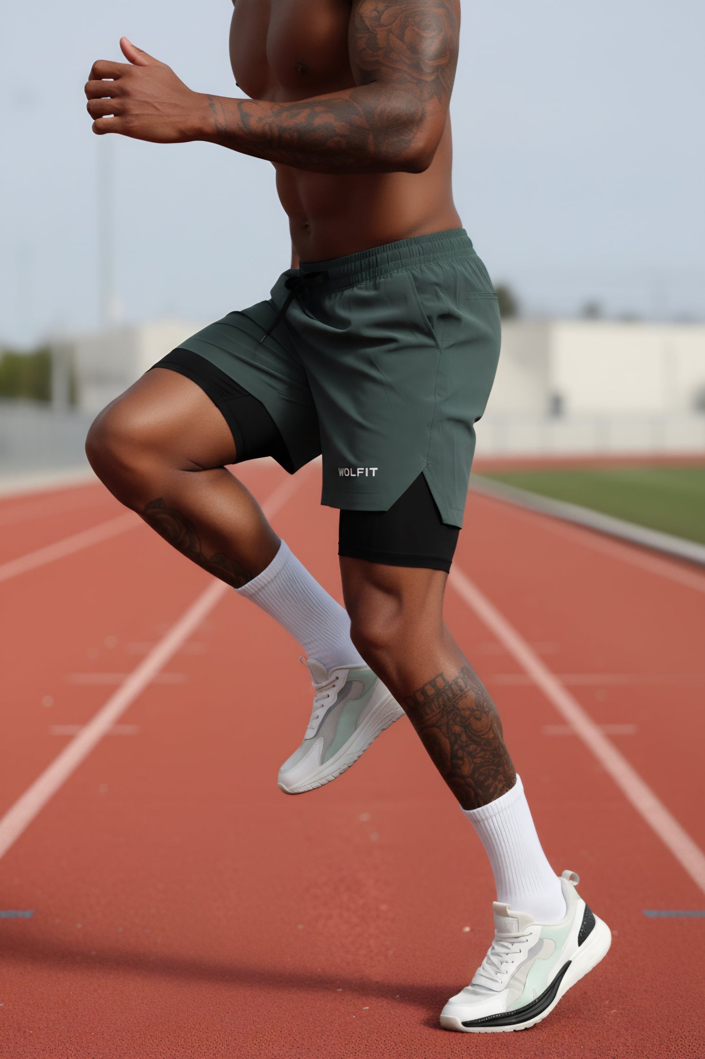 Limitless 2 in 1 6" shorts - Shadow Green