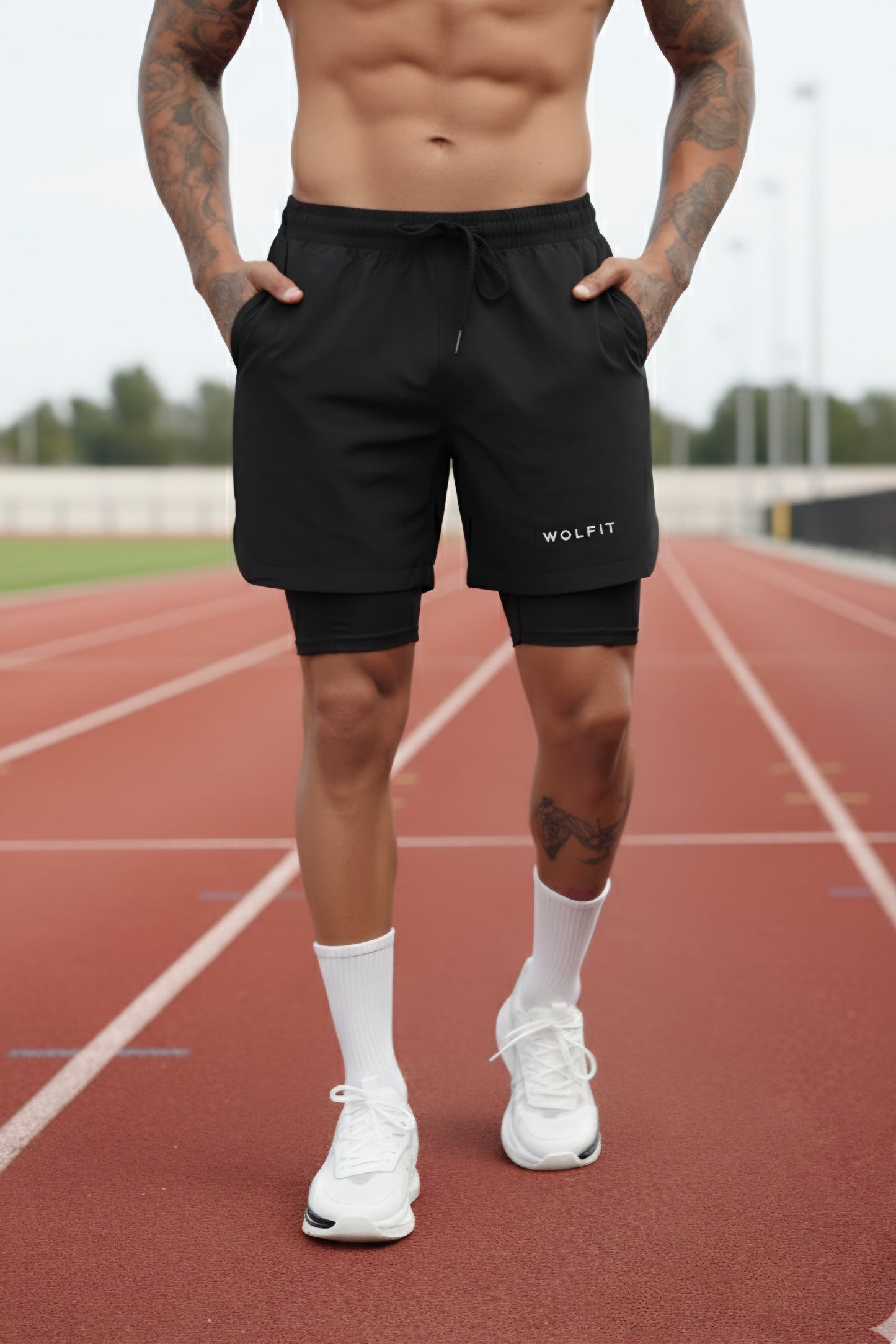 Limitless 2 in 1 6" shorts - Black