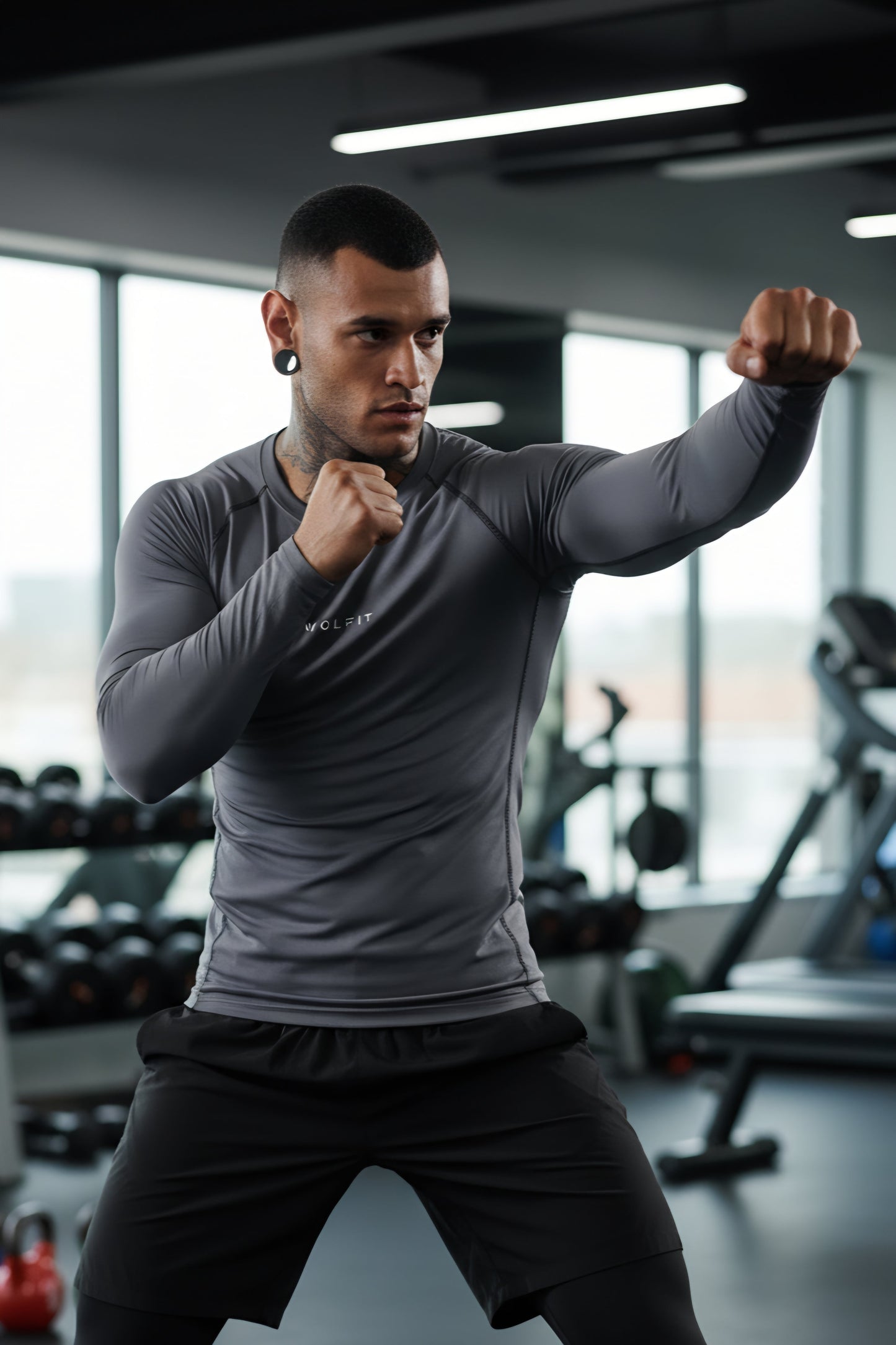 504 Evolve compression tshirt Full sleeve - Grey