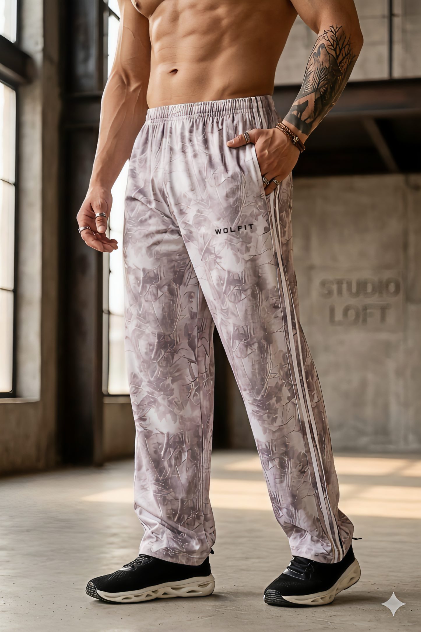 Retro 2.0 Bootcut Trackpant- Desert Tree Camo