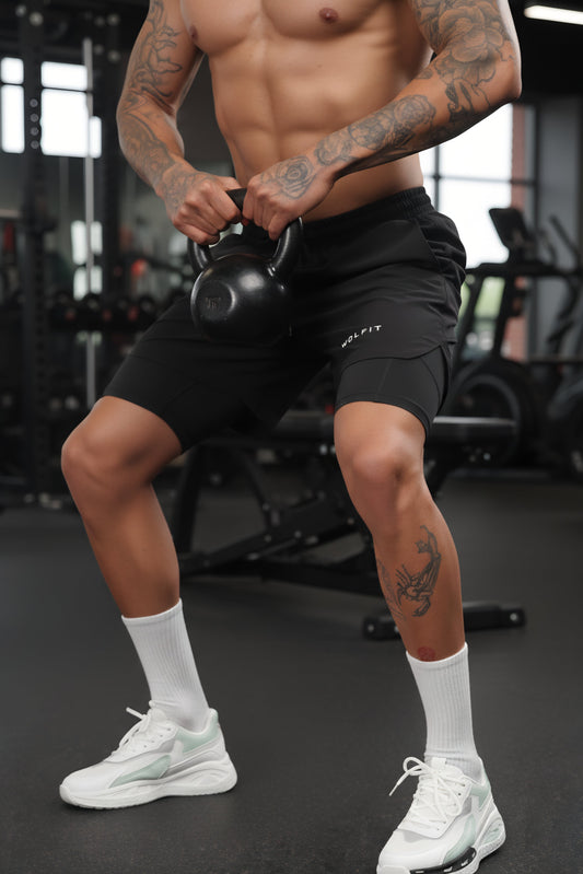 Limitless 2 in 1 6" shorts - Black